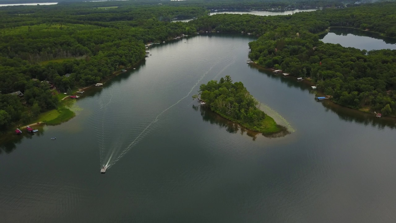 lake ossawinnamakee drone footage from the channel to the stream YouTube