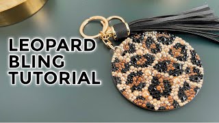 Leopard Rhinestone Keychain Tutorial
