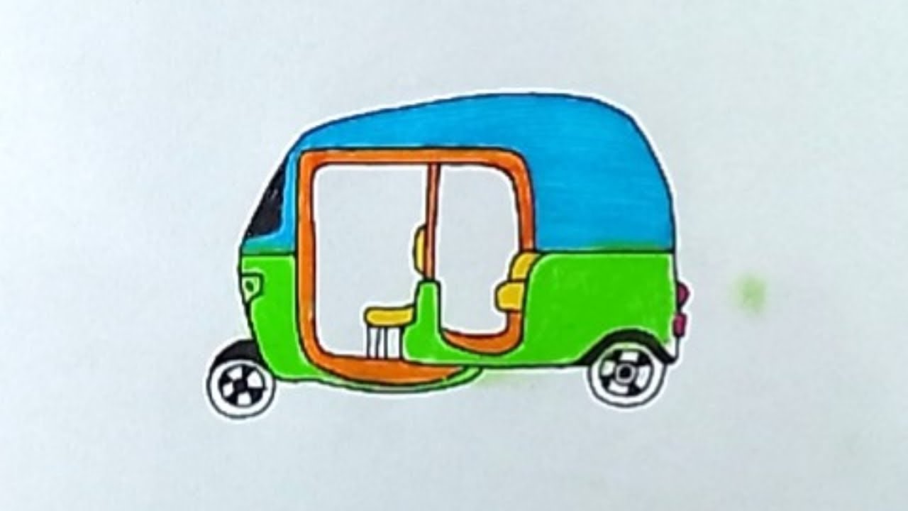 auto rickshaw drawing auto rickshaw drawing || auto rickshaw drawing ...