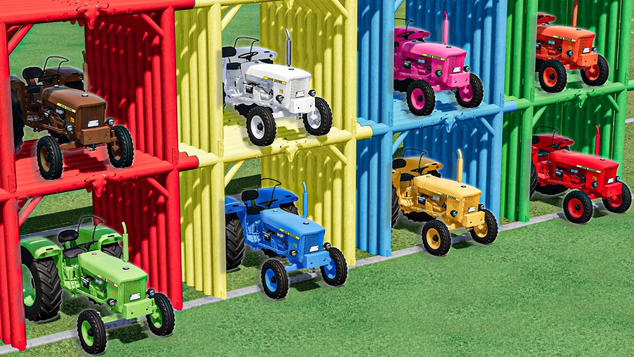 Mini Tractors Of Colors - WOW Mini TRACTORS In EVERY Transport Work Farming Simulator 22