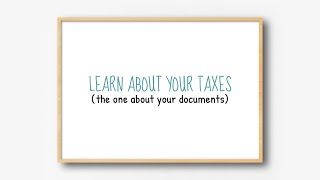 Learn About Your Taxes: The one about your documents
