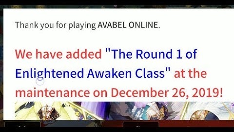 Avabel online NEW Revenger Enlightened Awaken Class part 1