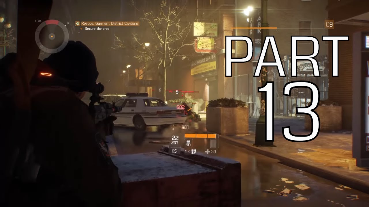 THE DIVISION Gameplay Playthrough Part 13 RESCUE GARMENT DISTRICT