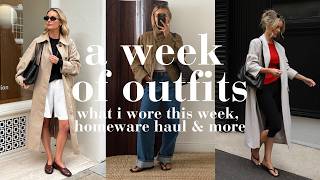 A WEEK OF TRANSITIONAL OUTFITS | what I wore this week | homeware haul
