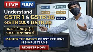 “GST Return Mein Ab Nahi Hoga Confusion – 9AM Live Class!”GSTR 1 & GSTR 3B GSTR 2A GSTR 2B