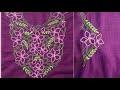 Beautiful yoke design using Double knot stitch | Hand embroidered tops