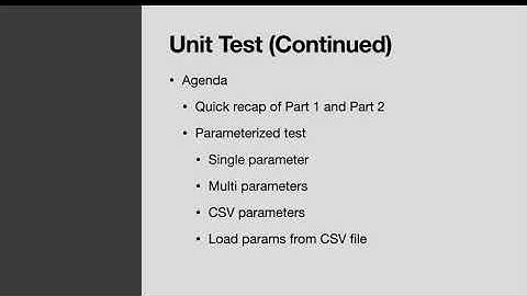 JUnit Testing: Parameterized Tests and Loading Test Data from CSV Files