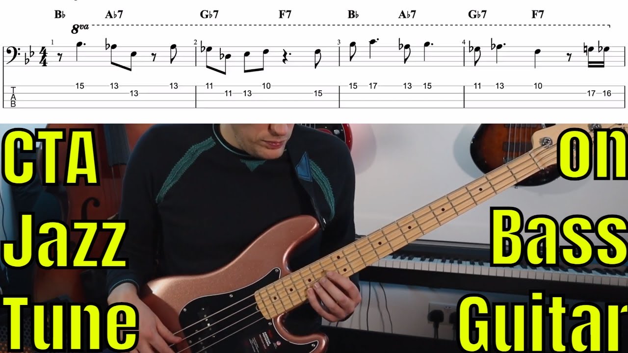 Learn a Jazz Tune on Bass CTA by Jimmy Heath with Bass TAB Bass