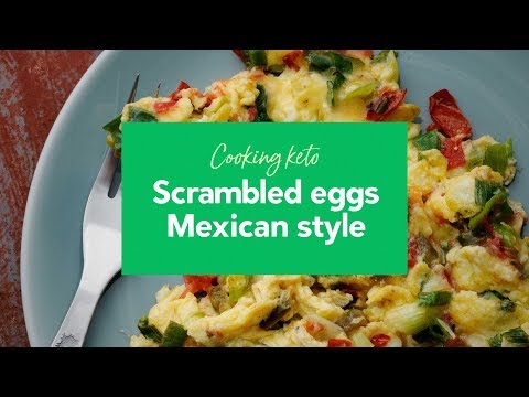 Keto scrambled eggs Mexican style