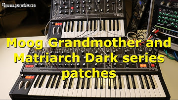 Moog Grandmother and Matriarch Dark series patches