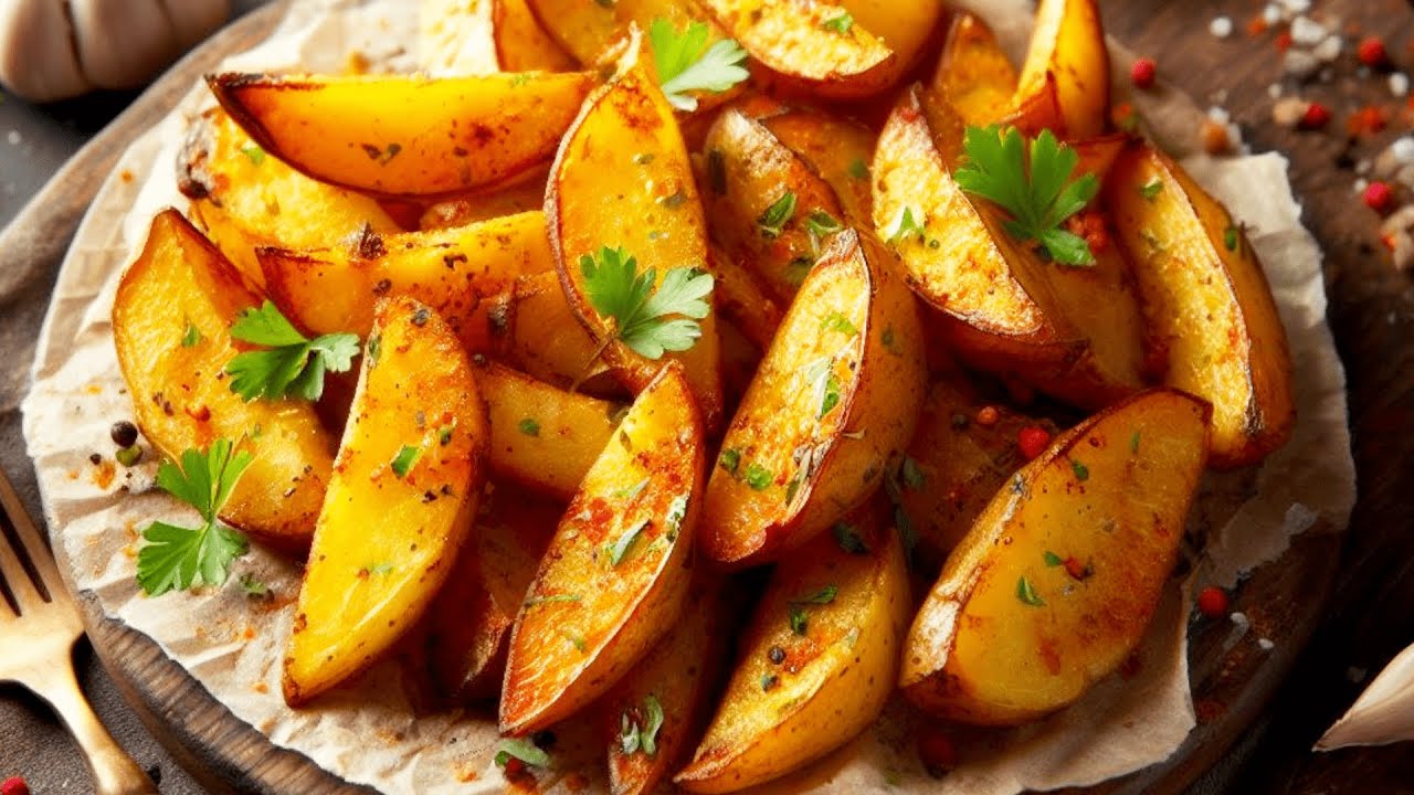 GÄƒteÈ™ti Cartofi UÈ™or Cartofi È›ÄƒrÄƒneÈ™ti La Cuptor Cu Usturoi È™i Boia Youtube