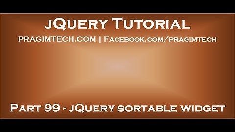 jQuery sortable widget