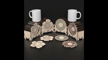 Flower Coaster Svg Laser Files - Link To Files On Channel - Click Name  #lasercutting #svgfiles
