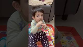 Who Needs Teeth Anyway? 😜🍗 Baby vs. Chicken Leg! #fypシ #cutebaby #viral #cute #love