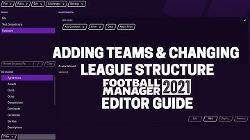 FM21 Editor | Adding teams & changing league structure | Football Manager 2021