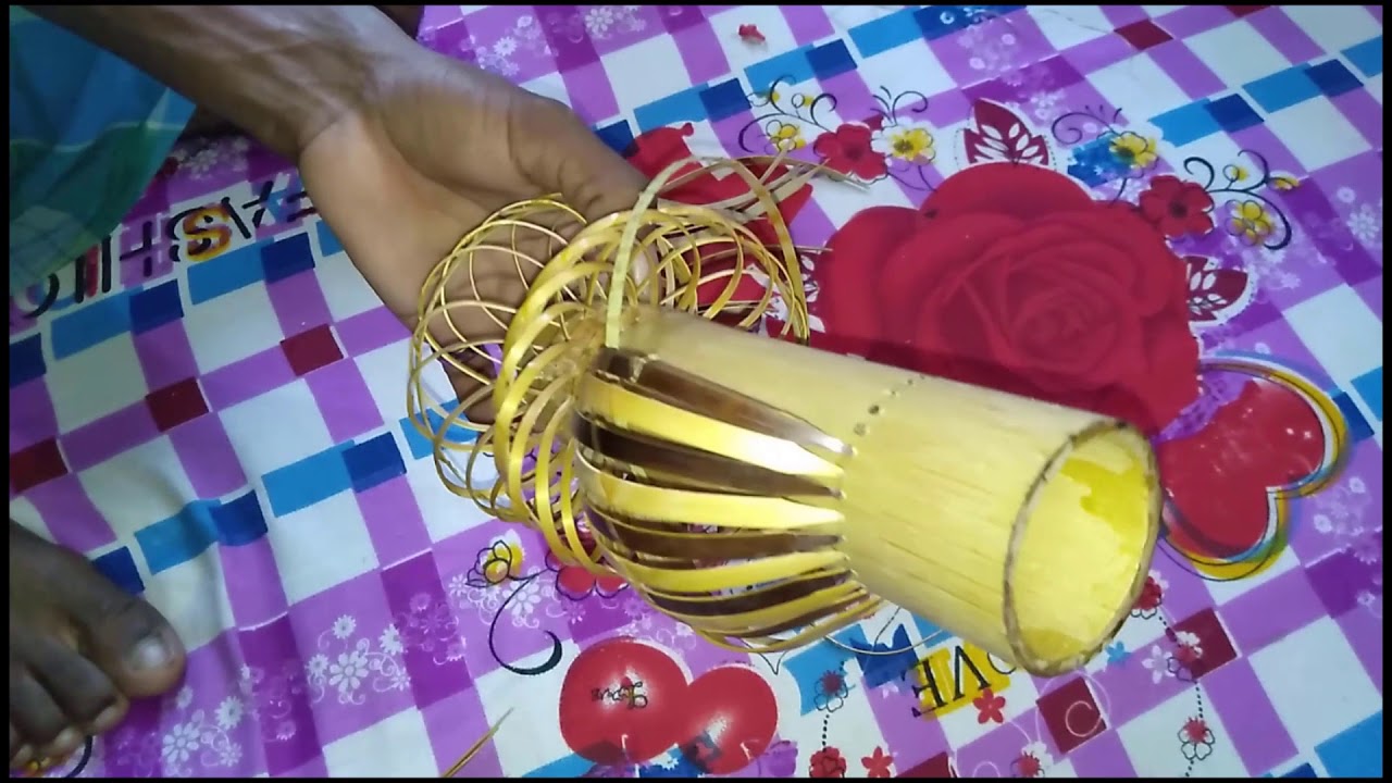 A great idea to make flower stand by bamboo .বাহঁ দিয়ে এটি ফুলৰ