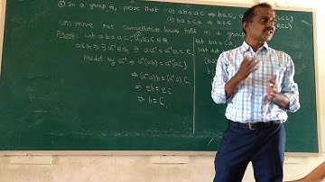 group G satisfies cancellation laws