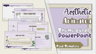 PPT AESTHETIC #31 || THEME PURPLE TEMPLATE || Mudah || Simple || Paid Template & Font