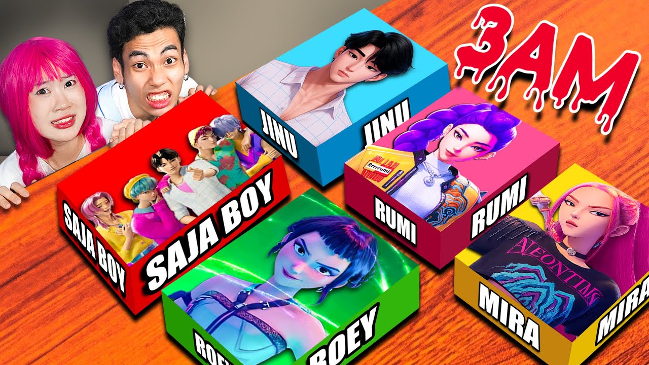 DO NOT OPEN MYSTERY KPOP DEMON HUNTER SAJA BOYS AND HUNTRIX BOXES at 3 AM!!