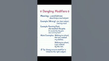 Dangling Modifiers in English Grammar | Common Mistake