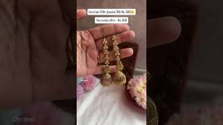 Dm or whatsapp 7904114988 👑 Feel luxurious. Look timeless. 🛍️#new #jewellery #jumkaearrings #pretty