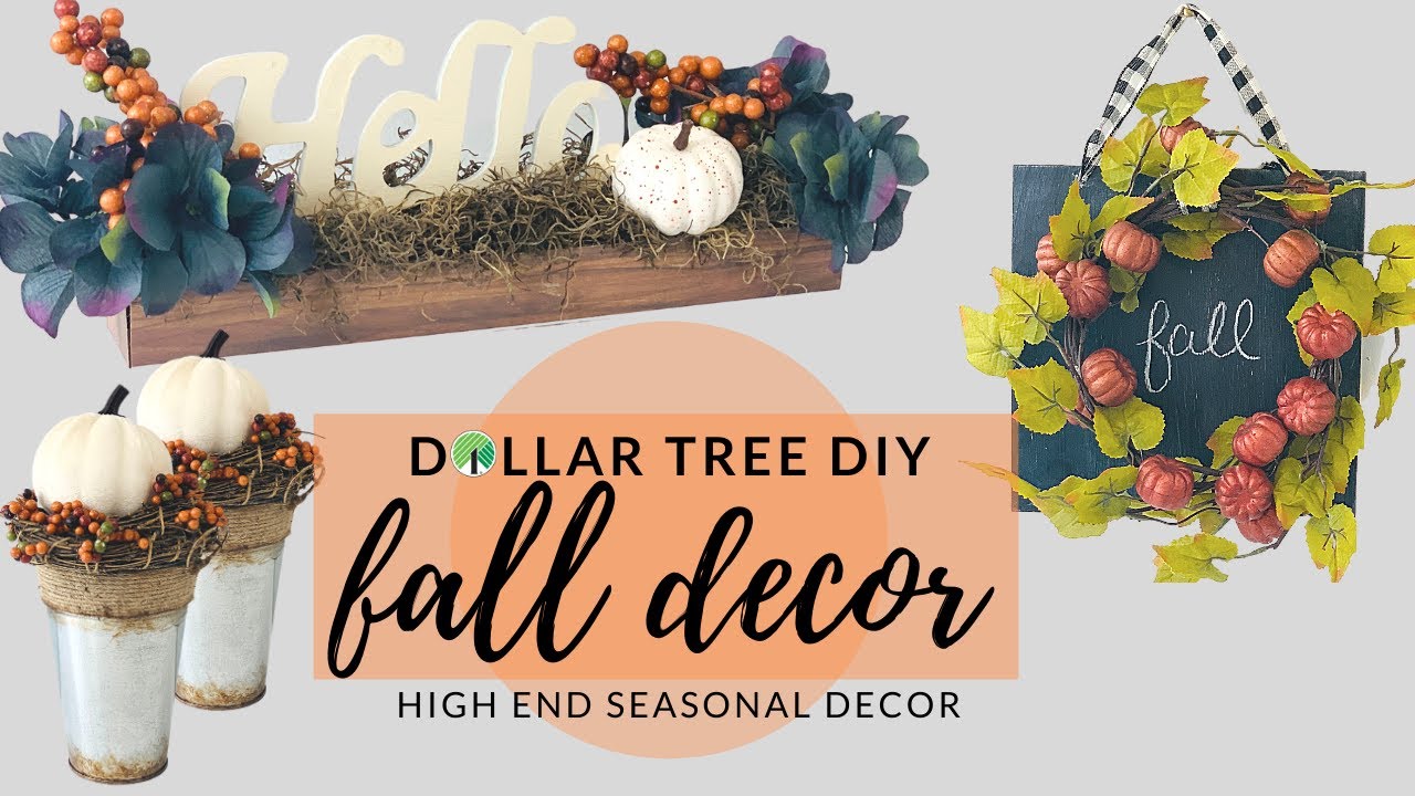 🤩 High End Dollar Tree DIY Fall Decor - YouTube
