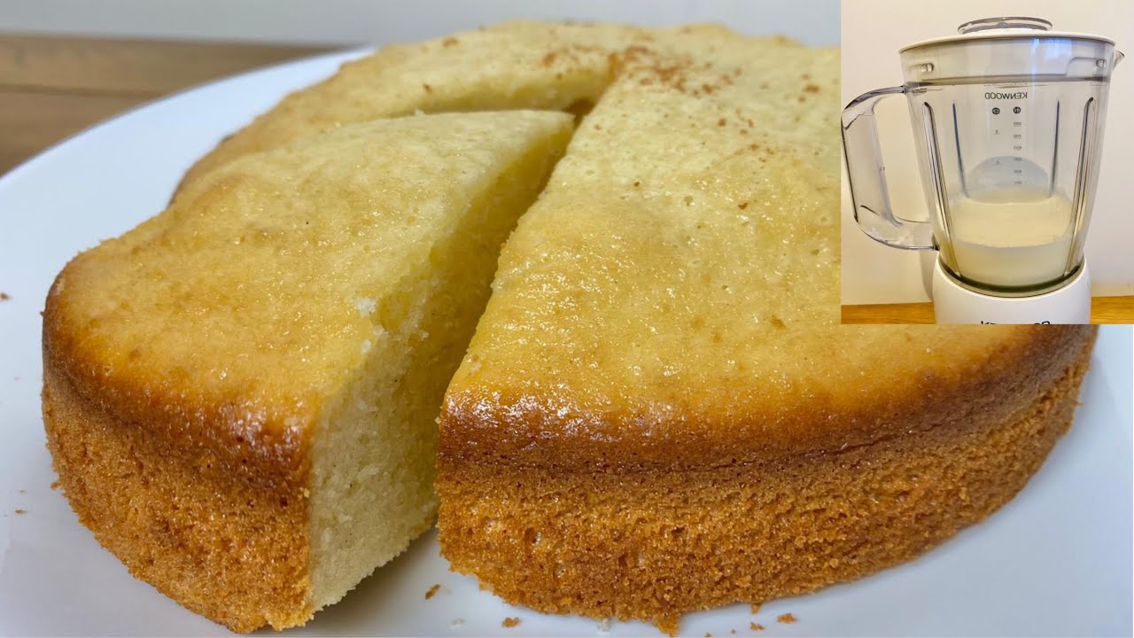 Easiest Vanilla Sponge Cake in Blender | Vanilla sponge cake recipe without oven | Vanilla cake