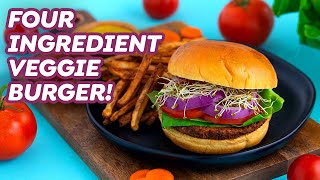 The BEST Vegan Veggie Burgers (with 4 Ingredients!)