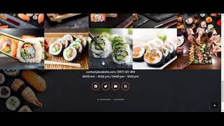 Sushi Blog Website Landing Page Design