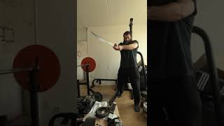 A powerful stabbing technique with a short sword