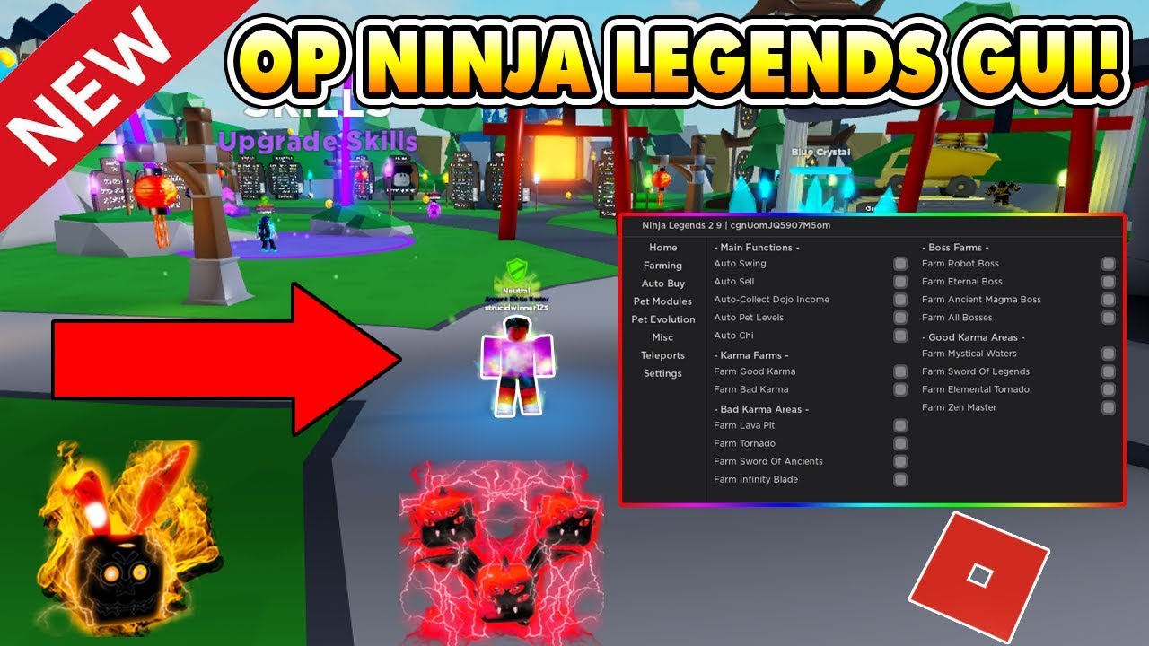 New Op Ninja Legends Gui Max Ranks Not Patched Roblox Youtube