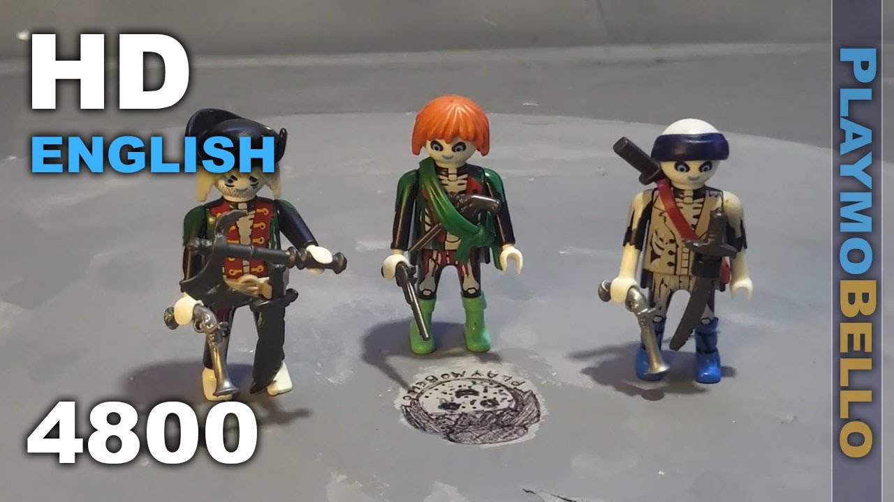 Playmobil 4800 Three Ghost Pirates 3 Figures Glow In the Dark Undead NEW SEALED | UK