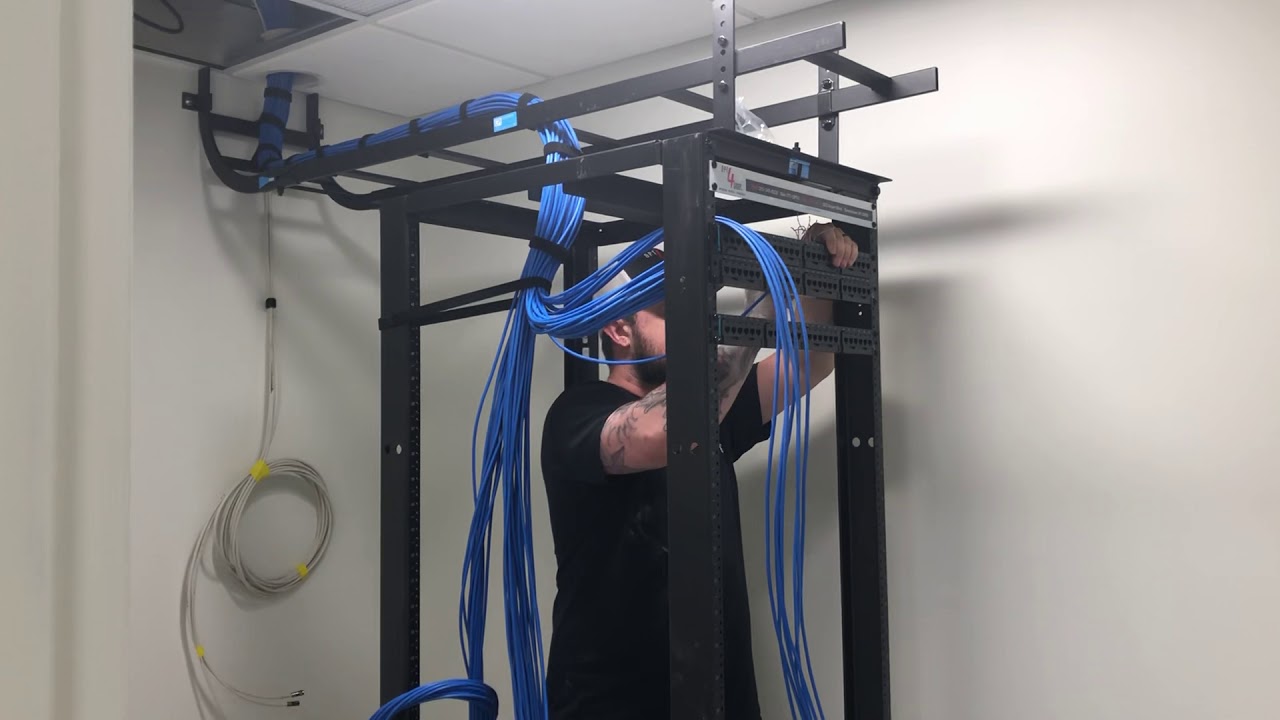 4 Post Rack Cat6 Data Terminations