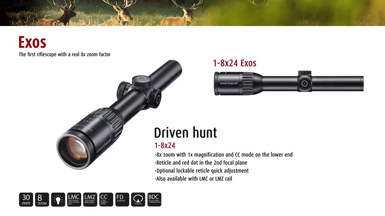 Schmidt Bender 1-8x24 Exos LM FD7 TMR Riflescope 780-811-708-03