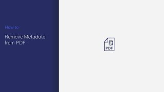 Remove Metadata from PDF with PDFelement