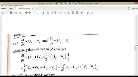 Necessary condtion of function to be analytic//Complex analysis//M.Adnan Anwar