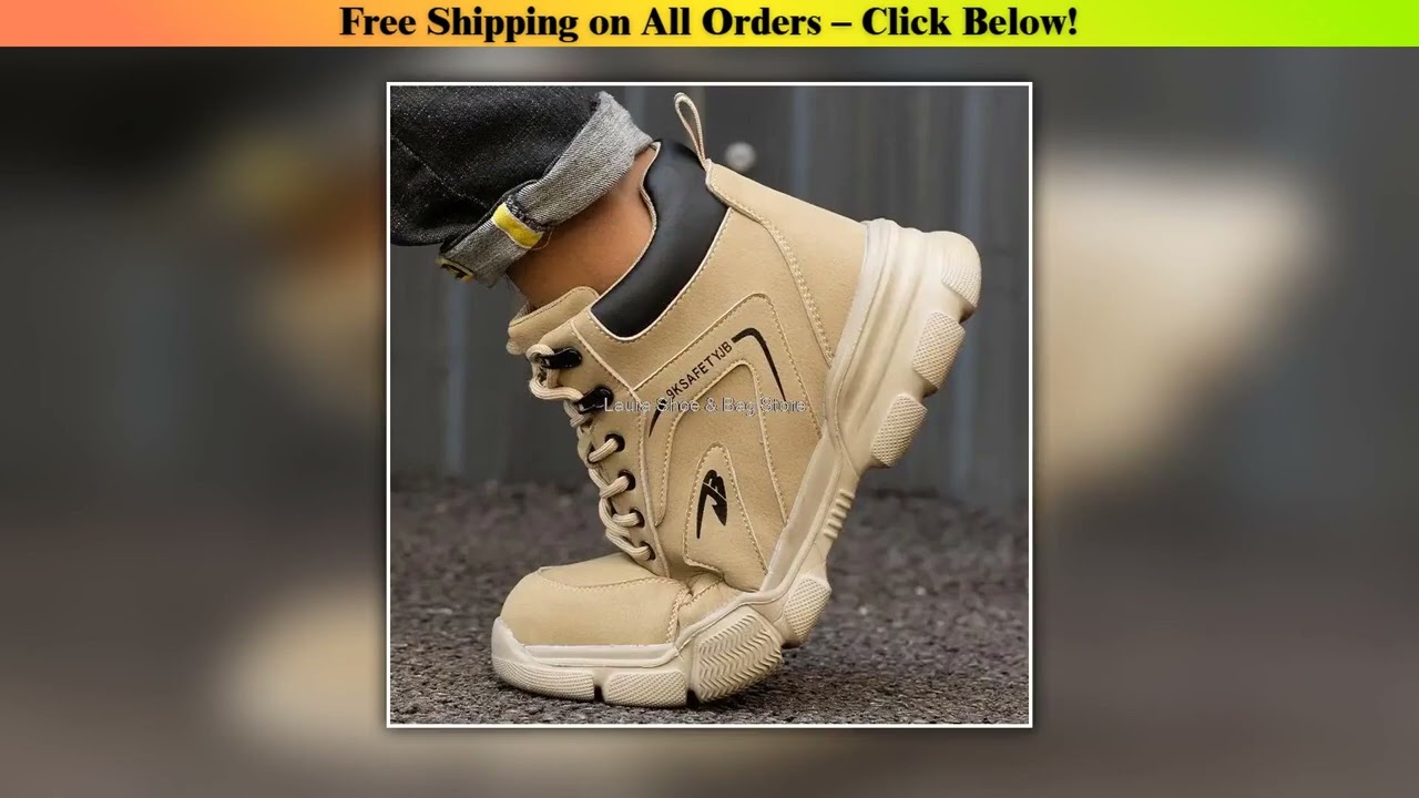 Safety Protective Boots Work Safety Shoes Men Winter Safety Boots Anti-puncture Work Shoes Steel