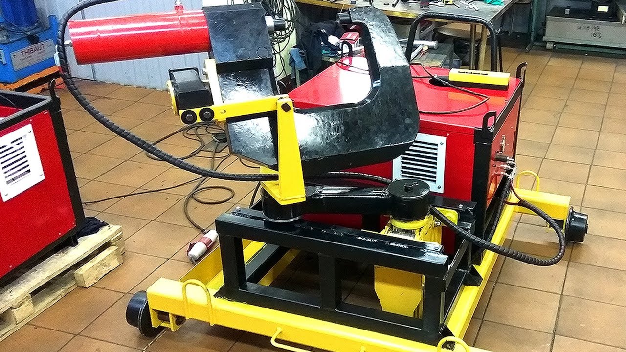 Установка для клёпки упорных угольников хребтовой балки УКЗУ-1 - YouTube