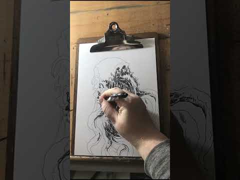 Drawing Horror Skull Art Stream Replay