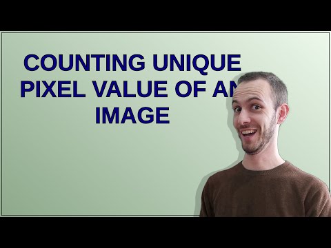 Counting unique pixel value of an image