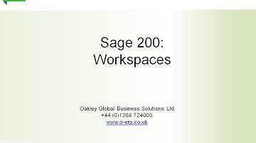Sage 200 2015 Workspaces