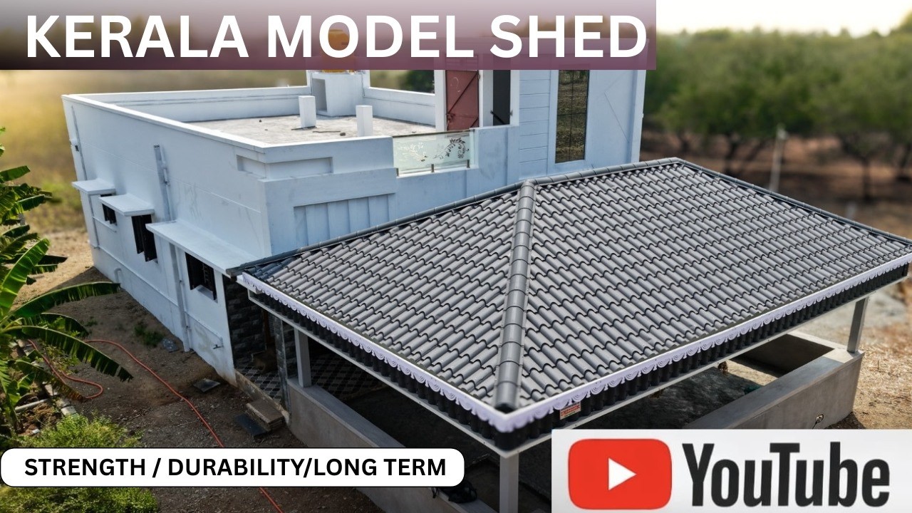 Modern Kerala Model Shed Construction | SRS Colour Roofing Sheets