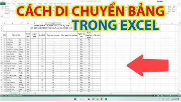 Cách Di Chuyển Bảng Trong Excel