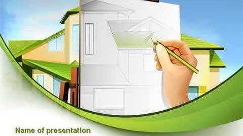 Cottage Construction Chart PowerPoint Template by PoweredTemplate.com