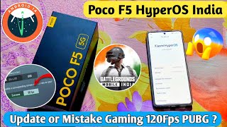 Poco F5 HyperOS Stable BGMI Gaming Again 120fps 😍 Or Framedrops 🥵