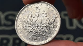 1971 France 5 Francs Coin • Values, Information, Mintage, History, and More