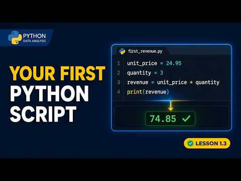 Your First Python Script in VS Code | Python for Beginners