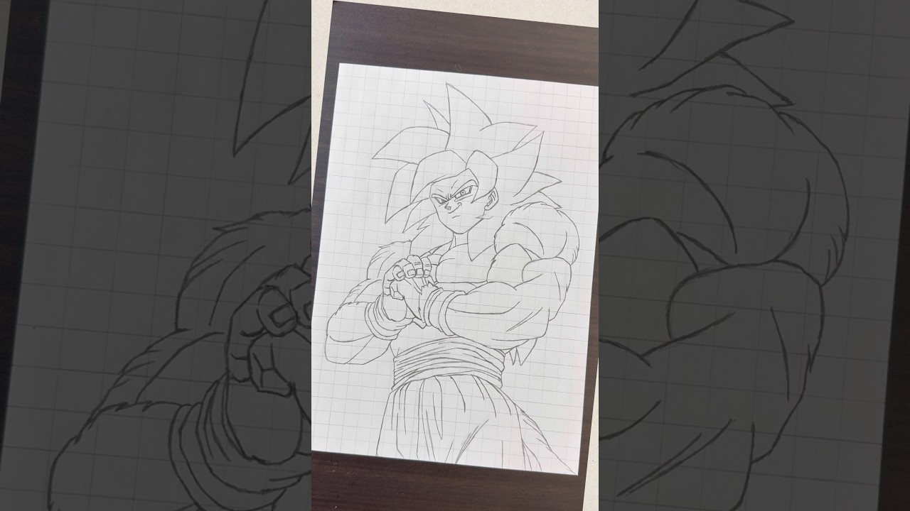 【ドラゴンボールレジェンズ】スーパーサイヤ人４孫悟空を描いてみました‼️ I drew Super Saiyan 4 Son Goku‼️#shorts