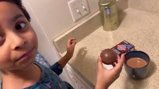 How I made hot chocolate with mommy’s help | It’s yummy and delicious