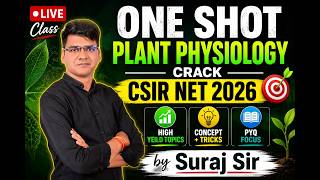 PLANT PHYSIOLOGY for CSIR NET Life Science 2026🎯 | One Shot Complete 💯 Revision by Suraj Sir 🚀